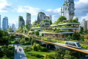 utsikt og grøntareal Sørenga